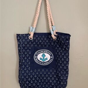 Charleston SC Tote Bag with Rope Handles